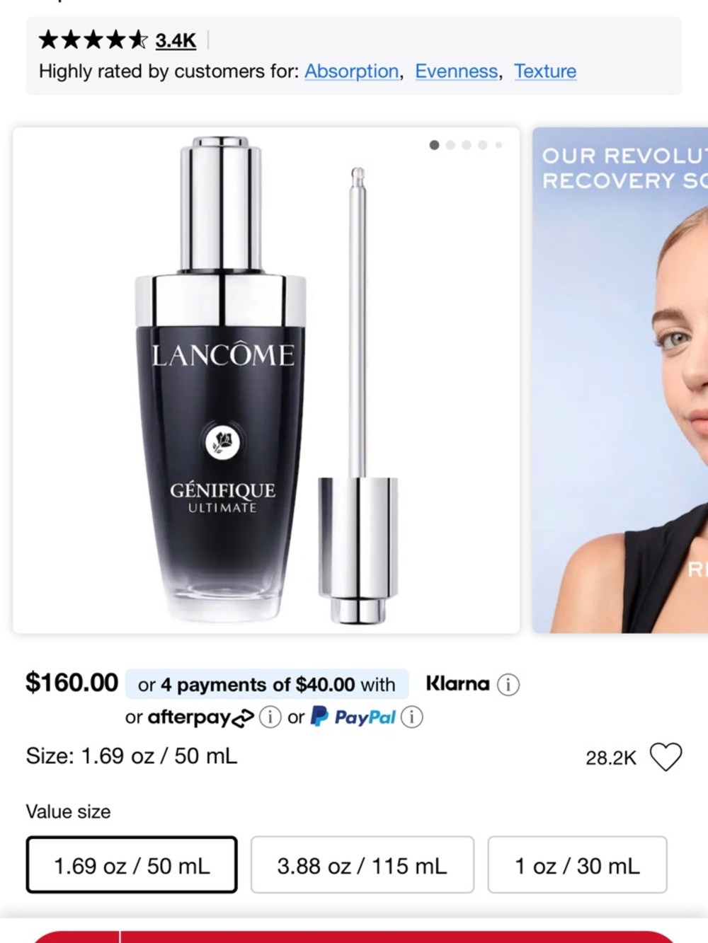 Lancôme Génifique Ultimate Serum - Black & Silver